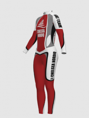 Podiumwear Women's Silver Two-Piece Race Suit