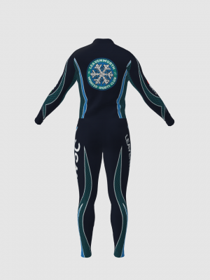 Podiumwear Unisex Silver Two-Piece Race Suit