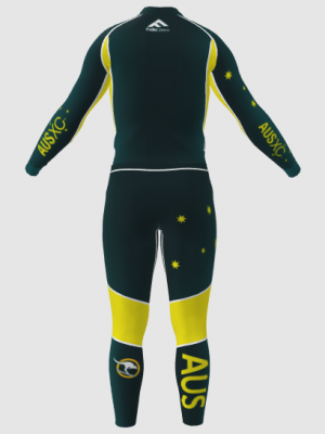 Podiumwear Unisex Gold Two-Piece Race Suit