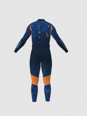 Podiumwear Unisex Gold Two-Piece Race Suit