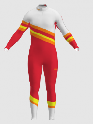 Podiumwear Unisex Silver Two-Piece Race Suit