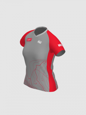 Podiumwear Women's Silver Short Sleeve MTB Jersey - NEW FABRIC 2025!