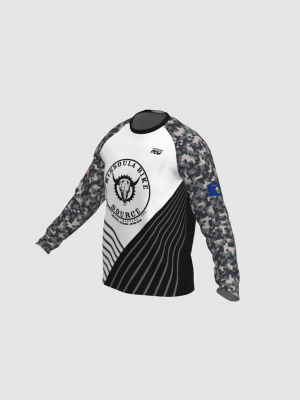 Podiumwear Unisex Silver Long Sleeve Tech Tee - New Fabric 2025!