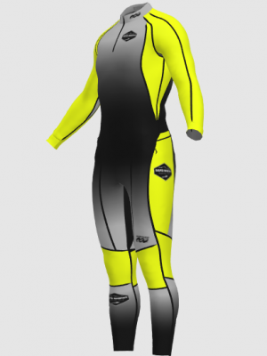 Podiumwear Unisex Gold Two-Piece Race Suit