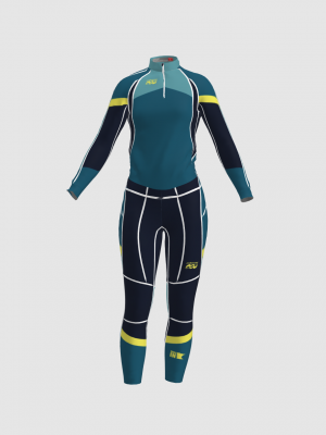 Podiumwear Women's Gold Two-Piece Race Suit