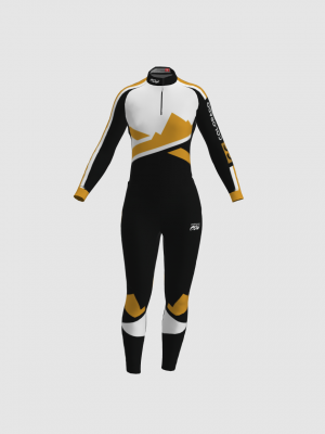 Podiumwear Women's Silver Two-Piece Race Suit