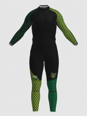 Podiumwear Unisex Gold Two-Piece Race Suit