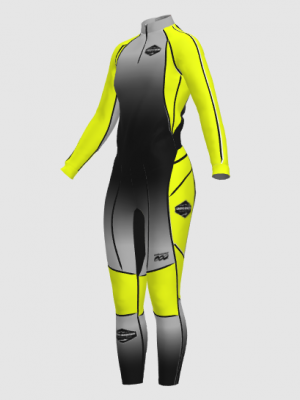 Podiumwear Women's Gold Two-Piece Race Suit