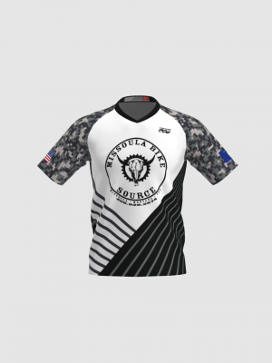 Podiumwear Men's Silver Short Sleeve MTB Jersey - New Fabric 2025!
