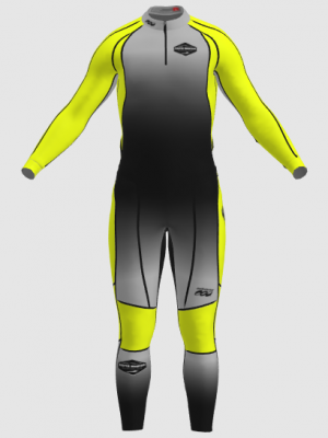 Podiumwear Unisex Gold Two-Piece Race Suit