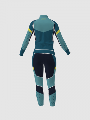 Podiumwear Women's Gold Two-Piece Race Suit