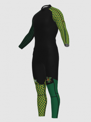 Podiumwear Unisex Gold Two-Piece Race Suit