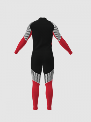 Podiumwear Unisex Silver Two-Piece Race Suit