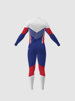 Podiumwear Unisex Silver Two-Piece Race Suit