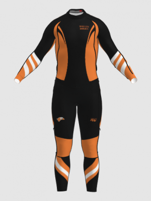 Podiumwear Unisex Gold Two-Piece Race Suit