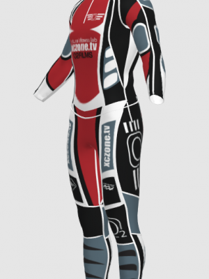 Podiumwear Unisex Gold Two-Piece Race Suit