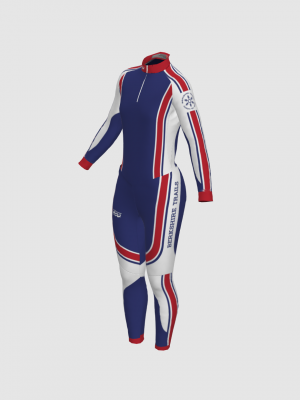 Podiumwear Women's Silver Two-Piece Race Suit