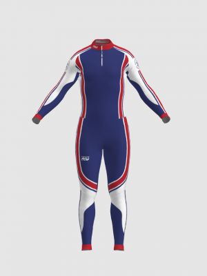 Podiumwear Unisex Silver Two-Piece Race Suit