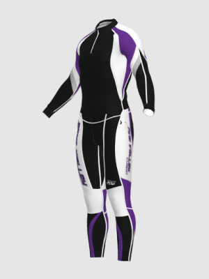 Podiumwear Unisex Gold Two-Piece Race Suit