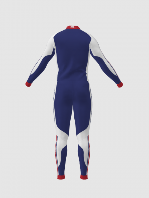 Podiumwear Unisex Silver Two-Piece Race Suit