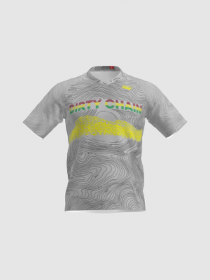 Podiumwear Men's Silver Short Sleeve MTB Jersey - New Fabric 2025!