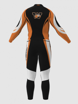Podiumwear Unisex Gold Two-Piece Race Suit