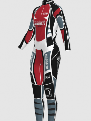 Podiumwear Women's Gold Two-Piece Race Suit