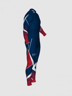 Podiumwear Unisex Silver Two-Piece Race Suit