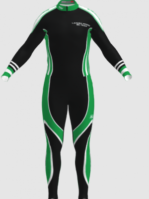 Podiumwear Unisex Silver Two-Piece Race Suit