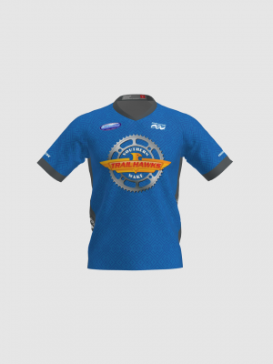 Podiumwear Men's Silver Short Sleeve MTB Jersey - New Fabric 2025!