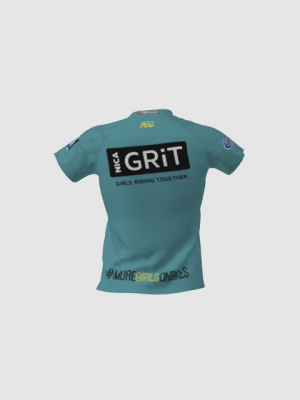 Podiumwear Women's Silver Short Sleeve MTB Jersey - NEW FABRIC 2025!