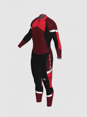Podiumwear Unisex Gold Two-Piece Race Suit