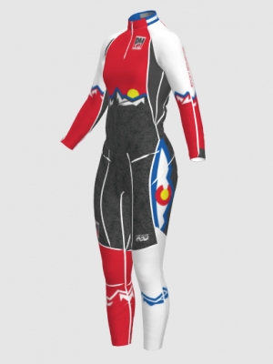 Podiumwear Women's Gold Two-Piece Race Suit