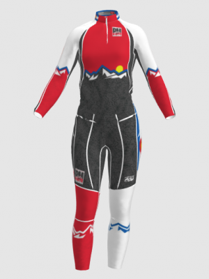 Podiumwear Women's Gold Two-Piece Race Suit