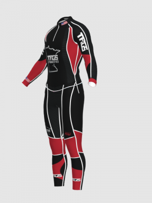 Podiumwear Unisex Gold Two-Piece Race Suit