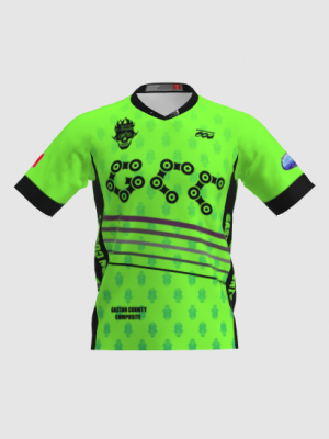 Podiumwear Men's Silver Short Sleeve MTB Jersey - New Fabric 2025!