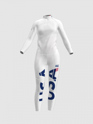 Podiumwear Women's Gold Two-Piece Race Suit