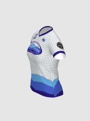 Podiumwear Women's Silver Short Sleeve MTB Jersey - NEW FABRIC 2025!