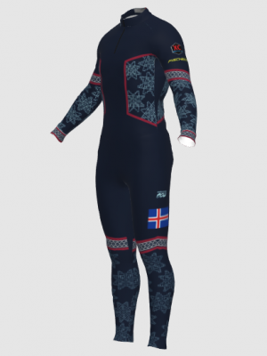 Podiumwear Unisex Silver Two-Piece Race Suit