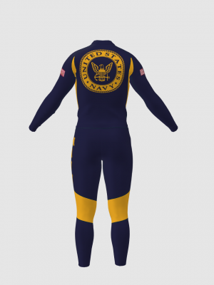 Podiumwear Unisex Gold Two-Piece Race Suit