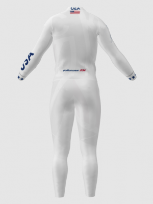 Podiumwear Unisex Gold Two-Piece Race Suit