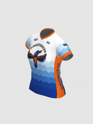 Podiumwear Women's Silver Short Sleeve MTB Jersey - NEW FABRIC 2025!