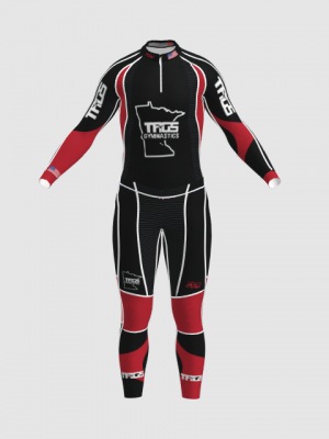 Podiumwear Unisex Gold Two-Piece Race Suit