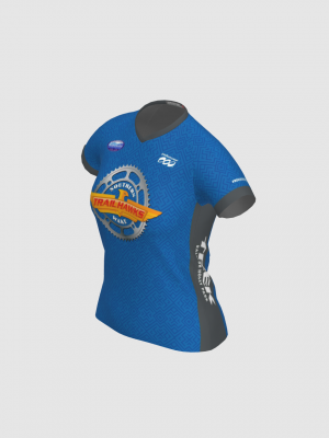 Podiumwear Women's Silver Short Sleeve MTB Jersey - NEW FABRIC 2025!
