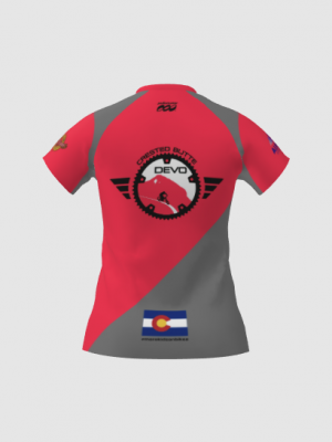Podiumwear Women's Silver Short Sleeve MTB Jersey - NEW FABRIC 2025!