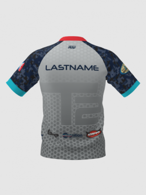 Podiumwear Men's Silver Short Sleeve MTB Jersey - New Fabric 2025!