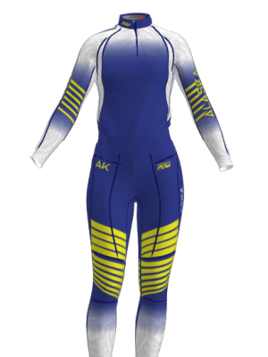 Podiumwear Women's Gold Two-Piece Race Suit