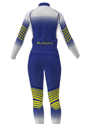 Podiumwear Women's Gold Two-Piece Race Suit
