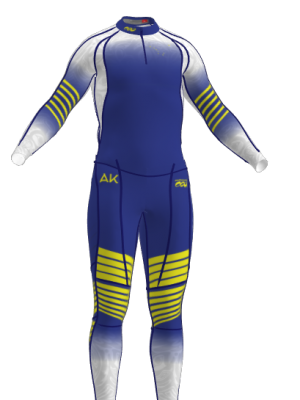 Podiumwear Unisex Gold Two-Piece Race Suit