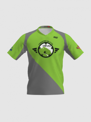 Podiumwear Men's Silver Short Sleeve MTB Jersey - New Fabric 2025!